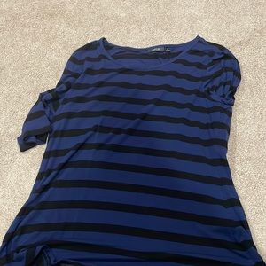 Black and blue stripped shirt